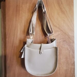 ah Dorned Vegan Leather Crossbody NWT  2 Straps Tan